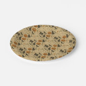 Vintage Herbstgeister und Schwarze Katzen Hallowee Pappteller (Schrägansicht)