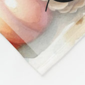 Vintage Herbstgome mit Herbstblättern Fleecedecke (Ecke)