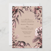 Vintage Herbsthochzeit Einladung (Vorderseite)