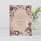 Vintage Herbsthochzeit Einladung (Stehend Vorderseite)