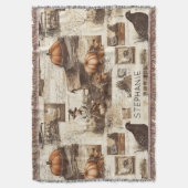Vintage Herbstkollektion | Rustikale Sepia Ephemer Decke (Vorderseite Vertikal)