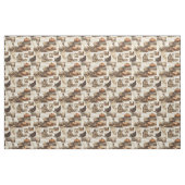 Vintage Herbstkollektion | Rustikale Sepia Ephemer Stoff (Fat Quarter (45,7 x 55,9 cm))