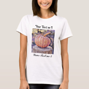 Vintage Herbstkürbisse Herbstfarben Aquarell Thro T-Shirt