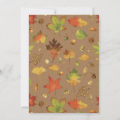 Vintage Herbstlaub Hochzeitseinladungen Einladung (Rückseite)