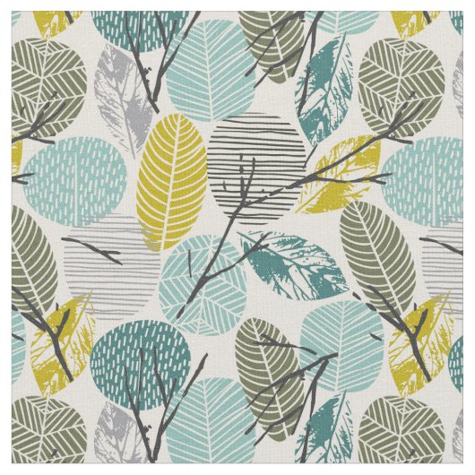 Vintage Herbstlaube im Mittelalter Stoff (Nahaufnahme)