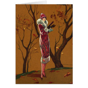 Vintage - Herbstliche Dame,