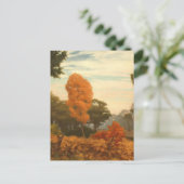 Vintage Herbstmalerei Postkarte (Stehend Vorderseite)