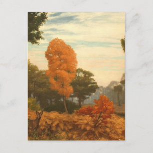 Vintage Herbstmalerei Postkarte