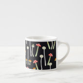 Vintage Herbstpilze Muster Design. Espressotasse (Rechts)