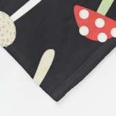 Vintage Herbstpilze Muster Design. Fleecedecke (Ecke)