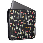 Vintage Herbstpilze Muster Design. Laptopschutzhülle (Vorne Rechts)