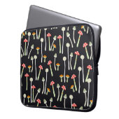 Vintage Herbstpilze Muster Design. Laptopschutzhülle (Vorderseite Links)