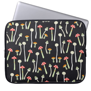 Vintage Herbstpilze Muster Design. Laptopschutzhülle