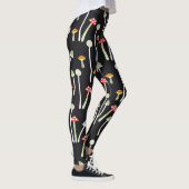 Vintage Herbstpilze Muster Design. Leggings (Rechts)