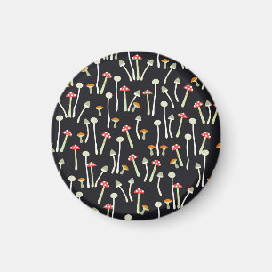Vintage Herbstpilze Muster Design. Magnet