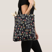 Vintage Herbstpilze Muster Design. Tasche (Von Nahem)