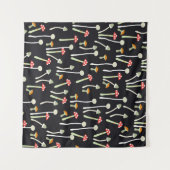 Vintage Herbstpilze Muster Design. Wandteppich (Vorderseite (Horizontal))