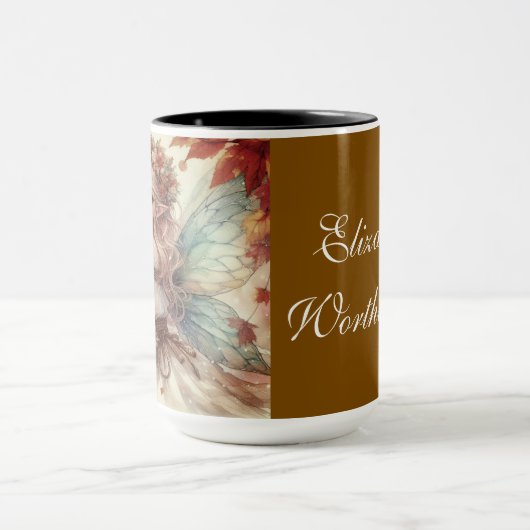 Vintage Herbstsaat mit Herbstblättern Tasse (Zentrum)