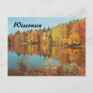 Vintage Herbstszene Postkarte
