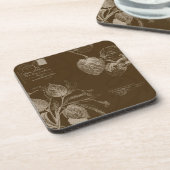 Vintage Herbstunterschiede Getränkeuntersetzer (Linke Seite)