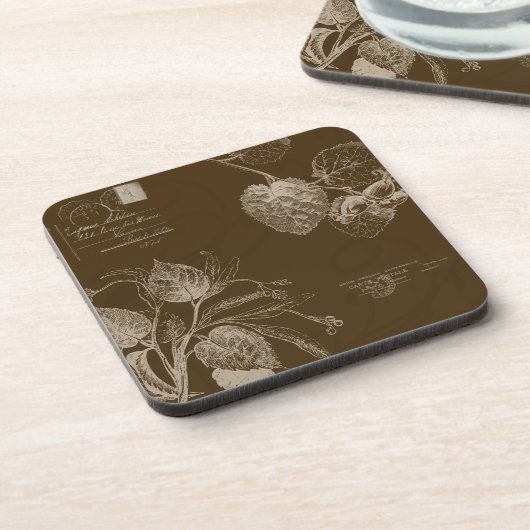 Vintage Herbstunterschiede Getränkeuntersetzer (Linke Seite)