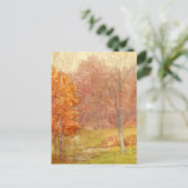 Vintage Herbstwaldmalerei Postkarte (Stehend Vorderseite)