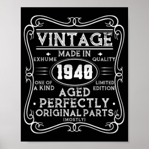 Vintage, hergestellt 1940, Retro-Klassiker Poster
