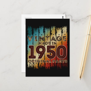 Vintage Hergestellt 1950 Originalteile Postkarte