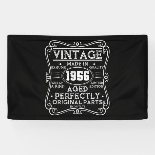Vintage Hergestellt 1956 Retro Klassiker Banner