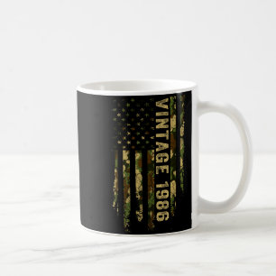 Vintage Hergestellt 1986 Amerikanische Flagge 40. Kaffeetasse