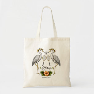 Vintage Heron Badminton Club Personalisiert Tragetasche