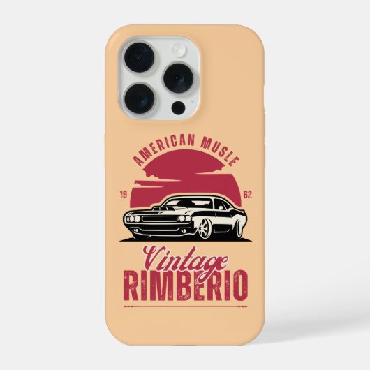 Vintage Herren Auto Handyhülle iPhone Hülle (Rückseite)