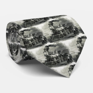 Vintage Herren-Dampfzug-Train Krawatte