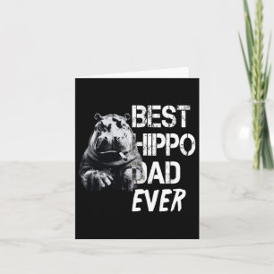 Vintage-Herren-Hippo-Vatertag-Stil-Tier Karte