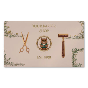 Vintage Herrenfriseur Geschäftskarten Magnetische Visitenkarte