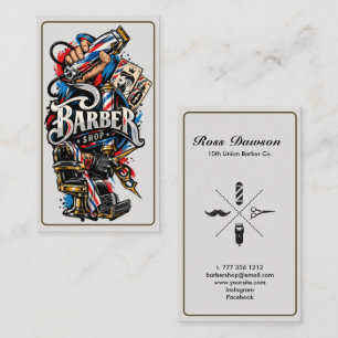Vintage Herrenfriseur Shop Individuelle Branding S Visitenkarte