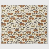 Vintage Herrenmuster Geschenkpapier (Flach)