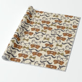 Vintage Herrenmuster Geschenkpapier (Ungerollt)