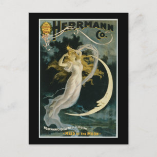Vintage-Herrmann-Plakat 'Maid of the Moon' Postkarte