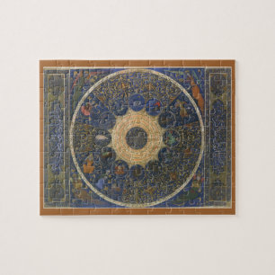 Vintage-Herrscher-Horoskop, antikes islamisches Zo Puzzle