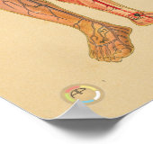 Vintage Herz-Arterien menschliche Anatomie Medizin Poster (Ecke)