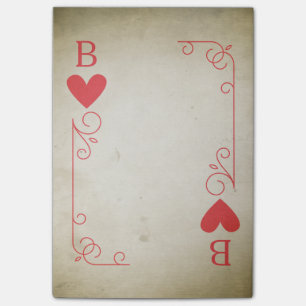 Vintage Herz-Ass Post-it Klebezettel