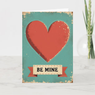 Vintage-Herz-Be-Mine-Karte Karte