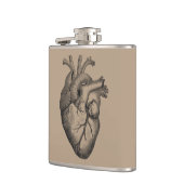 Vintage Herz-Illustration Flachmann (Links)