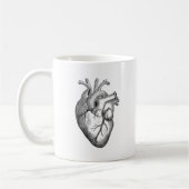 Vintage Herz-Illustration Kaffeetasse (Links)