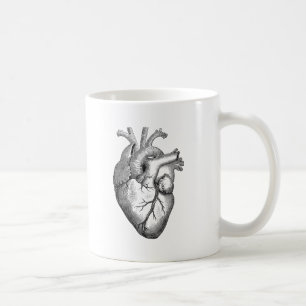 Vintage Herz-Illustration Kaffeetasse