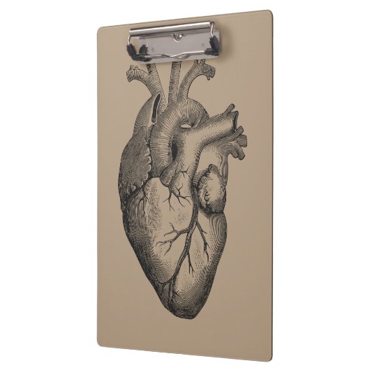 Vintage Herz-Illustration Klemmbrett (Links)
