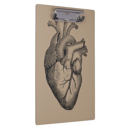 Vintage Herz-Illustration Klemmbrett (Rechts)