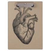 Vintage Herz-Illustration Klemmbrett (Vorderseite)