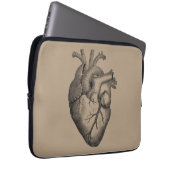 Vintage Herz-Illustration Laptopschutzhülle (Vorne Rechts)
